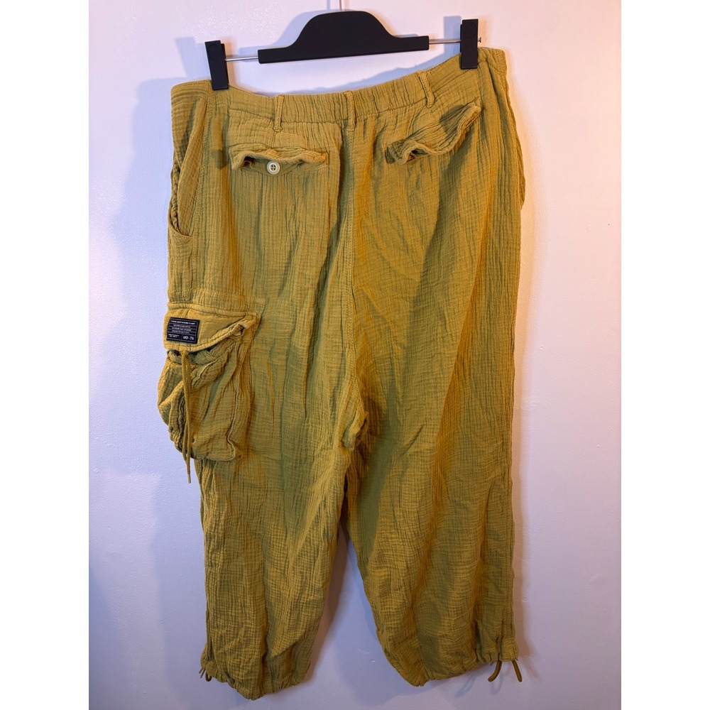 Urban Outfitters Green Cotton Gauze Wide leg Utility Pants XL - Picture 5 of 8
